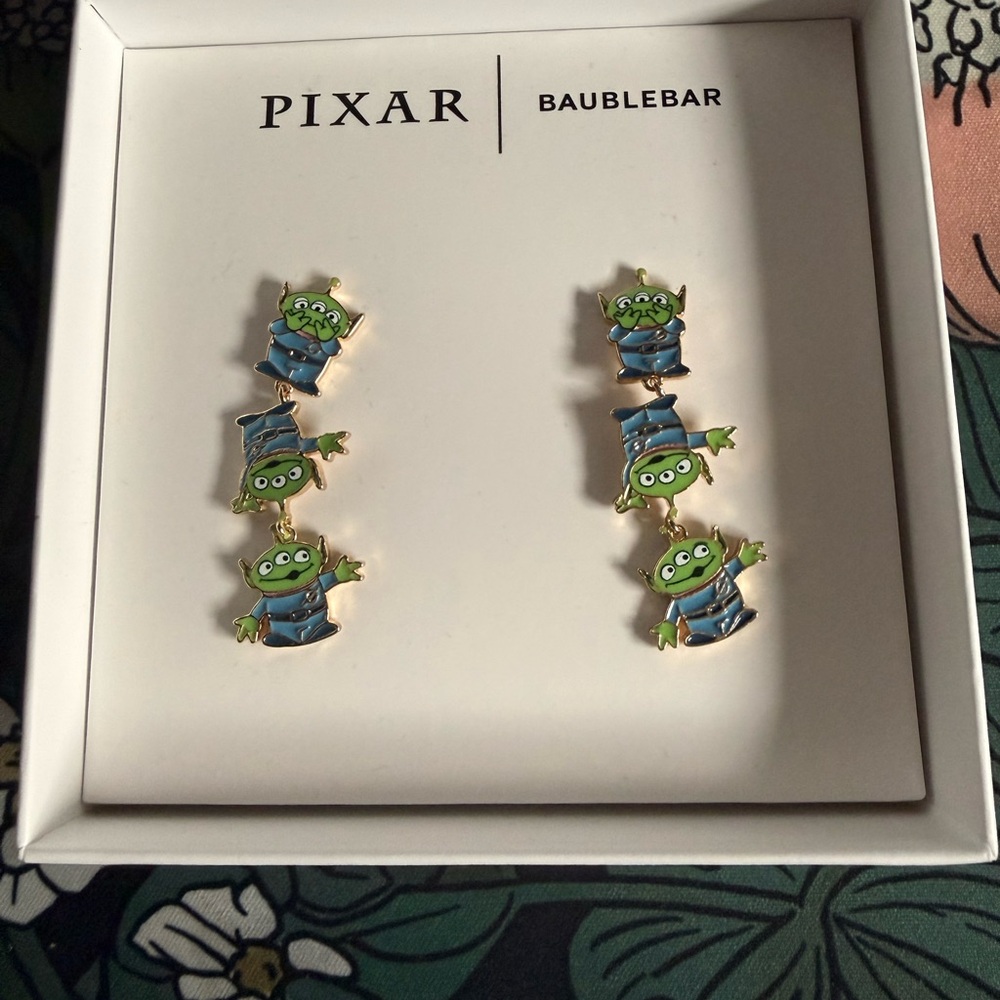 Bauble Bar Pixar Alien earrings